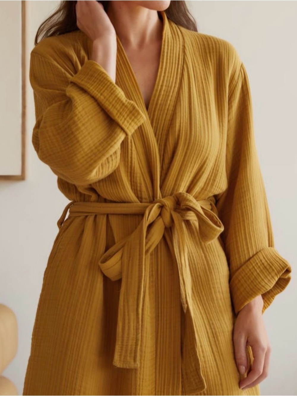 Parachute Cloud Cotton Robe in Amber